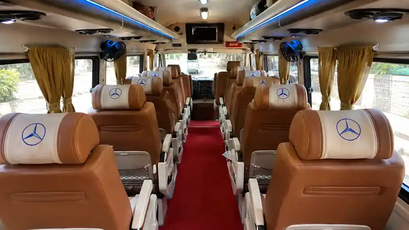 Tempo Traveller 14 Seater Interior